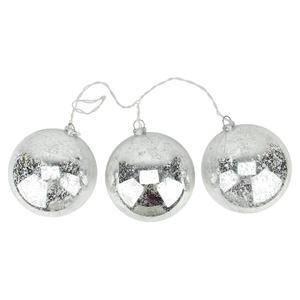 PENN 3pc. Lighted Mercury Glass Finish Christmas Ornaments