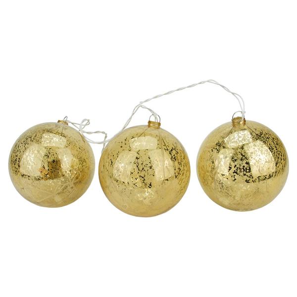 PENN 20ct. Gold Ball Ornaments Mini Christmas Light Set