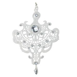 Melrose Elegant Jeweled Lace Doily Style Christmas Ornament