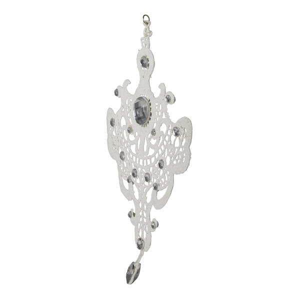 Melrose Elegant Jeweled Lace Doily Style Christmas Ornament alternate view