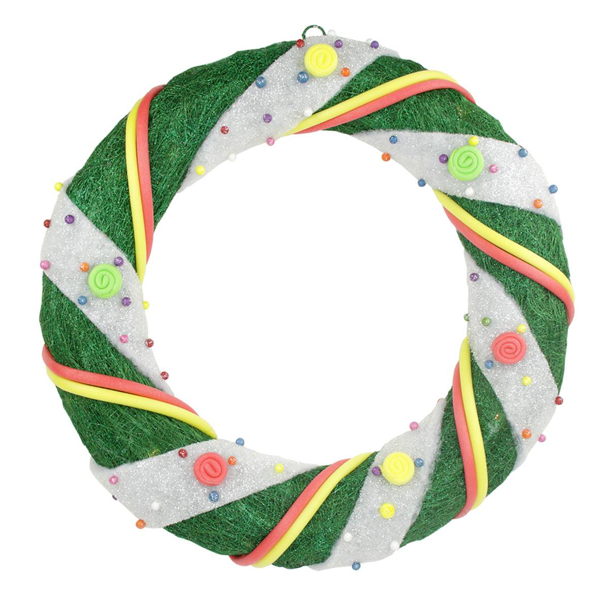 Northlight Seasonal 18in. Candy Stripe Sisal Christmas Wreath