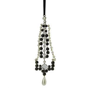 CC Christmas Decor Black & White Dangle Christmas Ornament