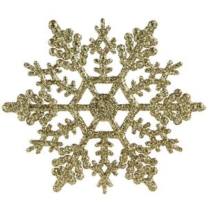 Northlight 24pk. Gold Glitter Snowflake Ornaments