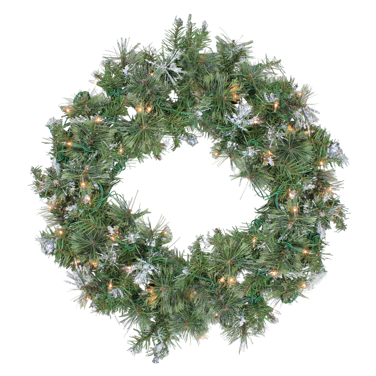 Northlight Seasonal 24in. Snow Mountain Pine Christmas Wreath