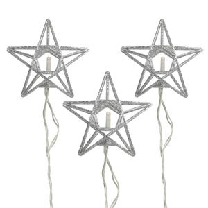 PENN 10ct. Sparkling Glittered Star Christmas Light Set