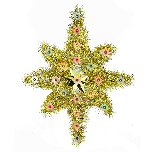 21in. Oversized Tinsel Star Christmas Tree Topper