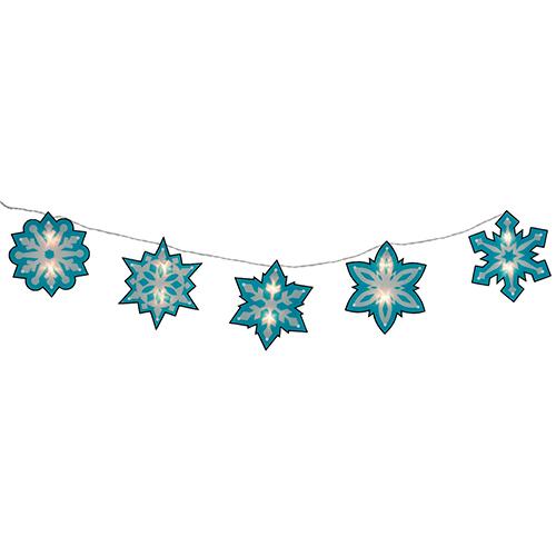 Impact 4.5ft. Blue & White Snowflake Christmas Light Garland