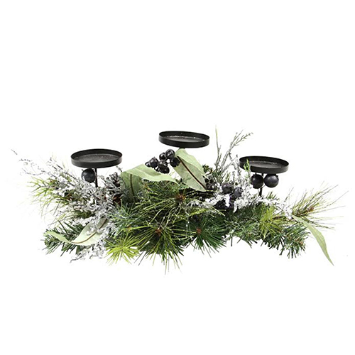 Northlight Seasonal 22in. Mixed Pine Candle Holder Centerpiece