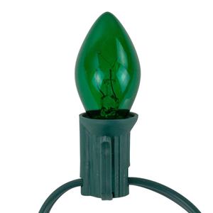 Northlight 25 Transparent Green C7 Christmas Lights alternate view