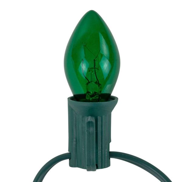 Northlight 25 Transparent Green C7 Christmas Lights alternate view