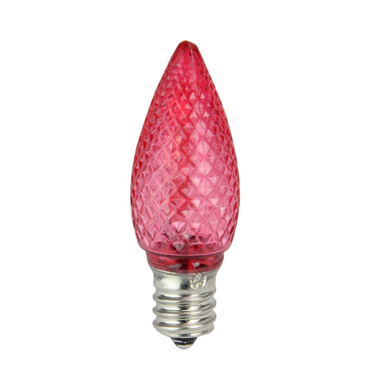 Sienna 4pk. C7 Red Faceted Christmas Replacement Bulbs