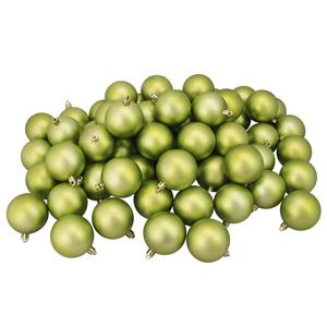 Northlight 60ct. Kiwi Green Matte Christmas Ball Ornaments