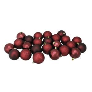 Northlight 24ct. Burgundy Christmas Ball Ornaments