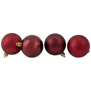 Northlight 24ct. Burgundy Christmas Ball Ornaments alternate view