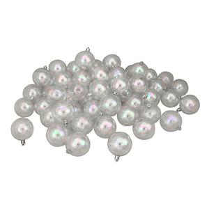 Northlight 60pc. Clear Iridescent Shatterproof Ornaments