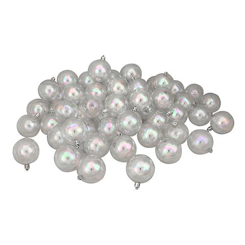Northlight 60pc. Clear Iridescent Shatterproof Ornaments
