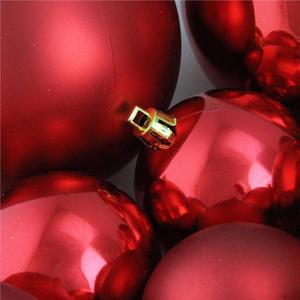 Northlight 50ct. 2-Finish Christmas Ball Red Ornaments alternate view
