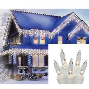 Northlight 300 Shimmering Clear Mini Icicle Christmas Lights