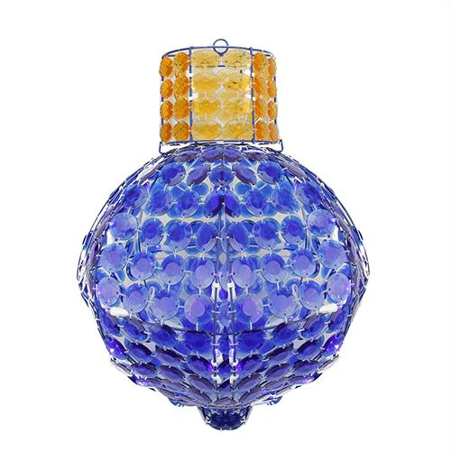 Northlight Blue LED Lighted Faceted Onion Finial Christmas Light