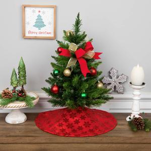 Northlight 20in. Snowflake Mini Christmas Tree Skirt alternate view