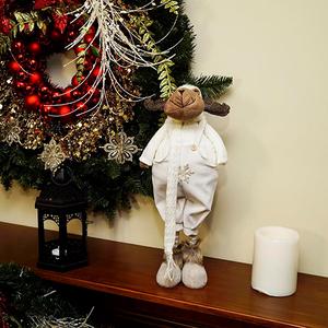 Northlight 26in White and Brown Standing Boy Moose alternate view