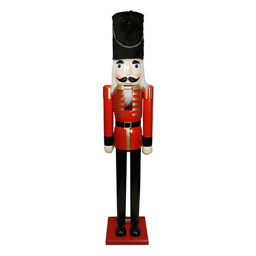 Northlight 6ft. Giant Wooden Nutcracker Soldier
