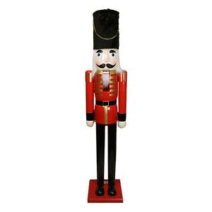 Northlight 6ft. Giant Wooden Nutcracker Soldier