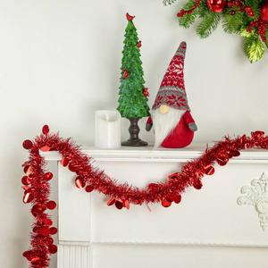 Northlight 50ft. Red With Polka Dots Tinsel Garland alternate view