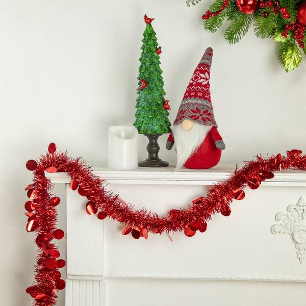 Northlight 50ft. Red With Polka Dots Tinsel Garland alternate view