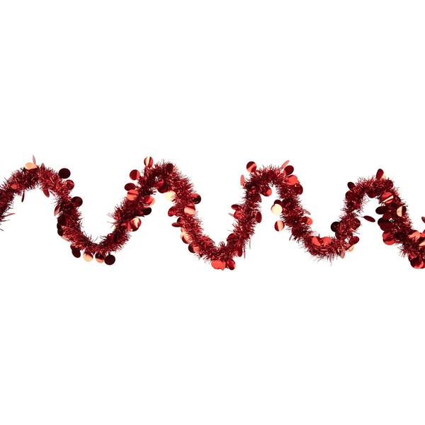 Northlight 50ft. Red With Polka Dots Tinsel Garland