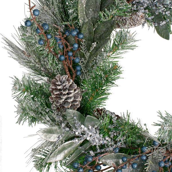 Northlight Pine & Blueberry Artificial Christmas Wreath alternate view