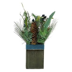 Northlight 13in. Potted Frosted Blueberry Christmas Arrangement