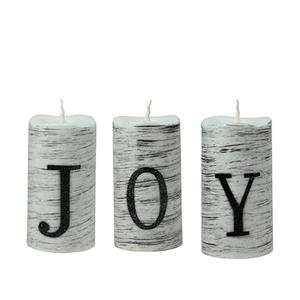 Northlight Battery Operated JOY Christmas LED Candle Set