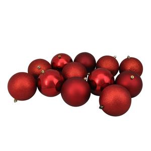 Northlight 24ct. Red Christmas Ball Ornaments