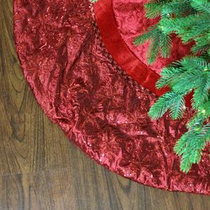 Northlight 60in. Embroidered Poinsettia Tree Skirt alternate view