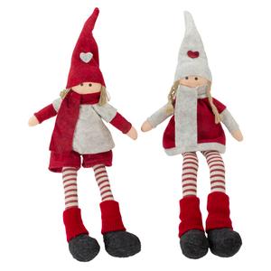 Northlight Plush Boy & Girl Christmas Decor - Set of 2