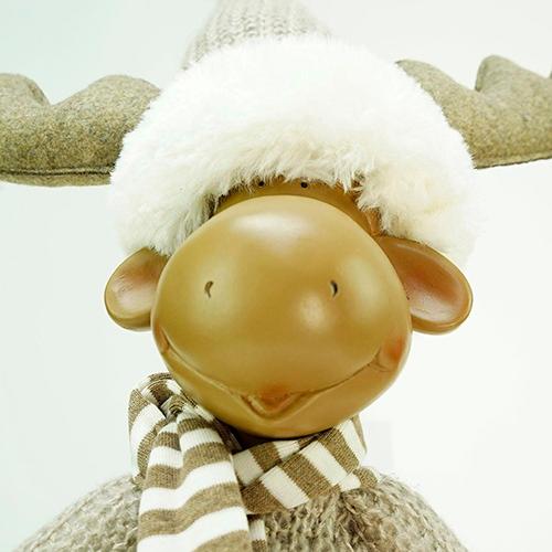 Northlight Standing Plush Moose Christmas Figure alternate view