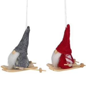 Northlight 4in. Gnome Christmas Ornaments - Set of 2 alternate view