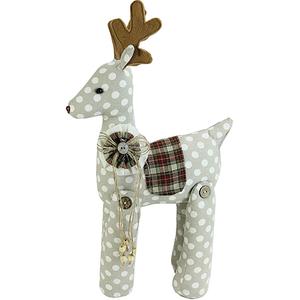 Northlight Polka Dot & Plaid Reindeer Christmas Figurine