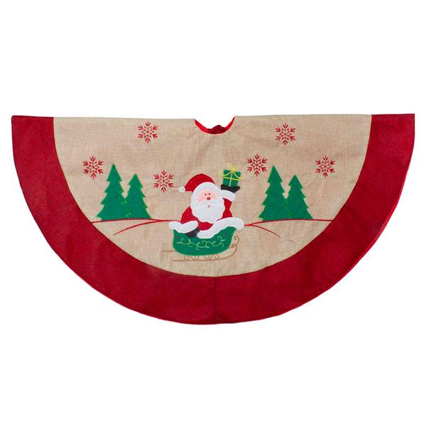 Northlight 36in. Santa Embroidered Christmas Tree Skirt