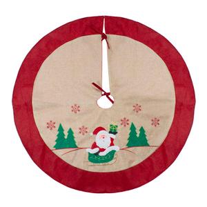 Northlight 36in. Santa Embroidered Christmas Tree Skirt alternate view