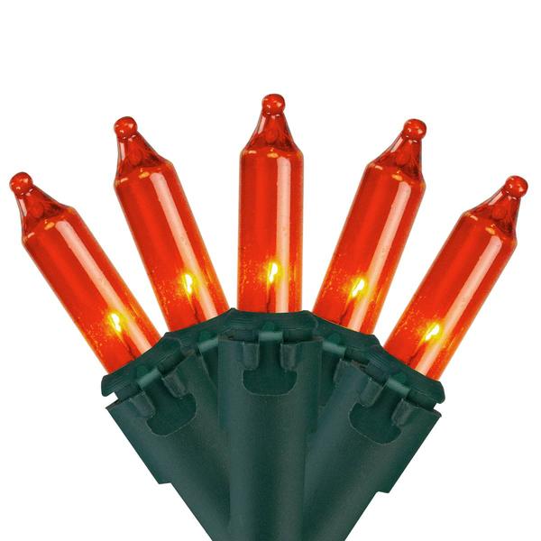 Northlight 21.5ft. Orange Christmas Lights - Green Wire