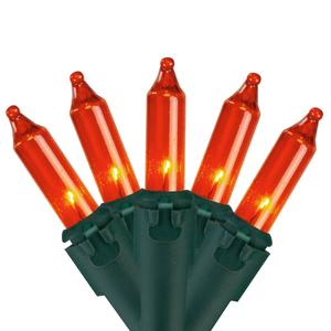 Northlight 21.5ft. Orange Christmas Lights - Green Wire