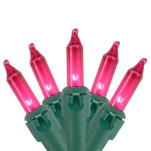 Northlight 21.5ft. Pink Mini Christmas Light Set