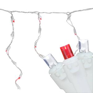 Northlight 100ct. Red & White LED Icicle Christmas Lights alternate view
