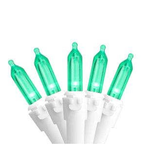 Northlight 100 Green LED Mini Christmas Lights - 33 ft White Wire