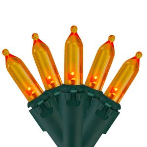 Northlight 50ct. LED Orange Mini Christmas Light Set