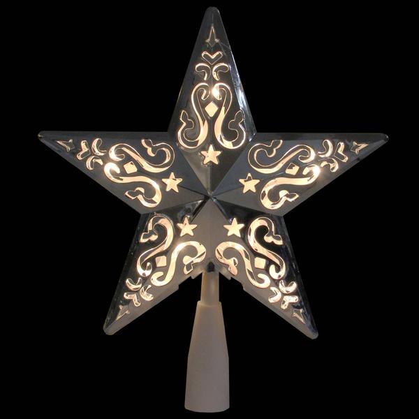 Northlight 8.5in. Silver Star Tree Topper alternate view