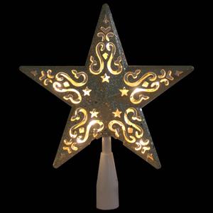 Northlight 8.5in. Gold Glitter Star Tree Topper alternate view