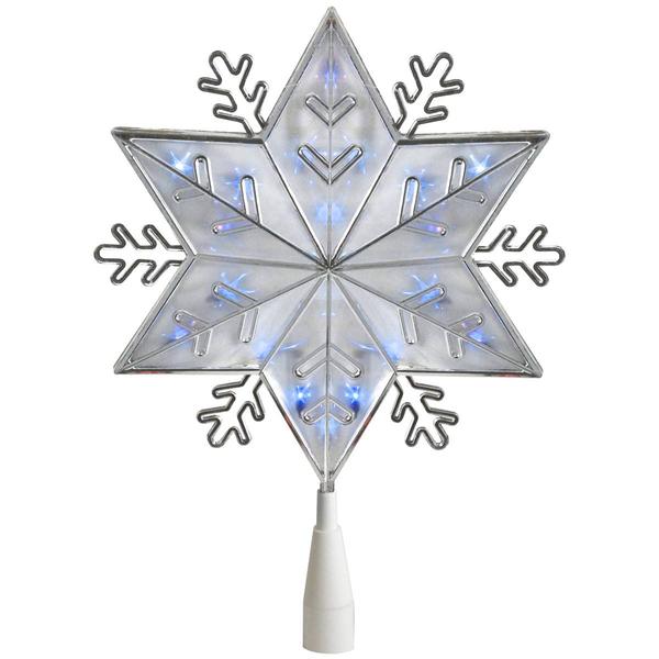 Northlight 10in. Silver 6-Point Snowflake Tree Topper
